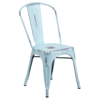 Metal Stackable Chair - Dream Blue
