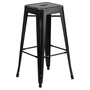 Backless Barstool - Black 