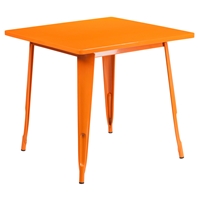 Square Metal Table - Orange