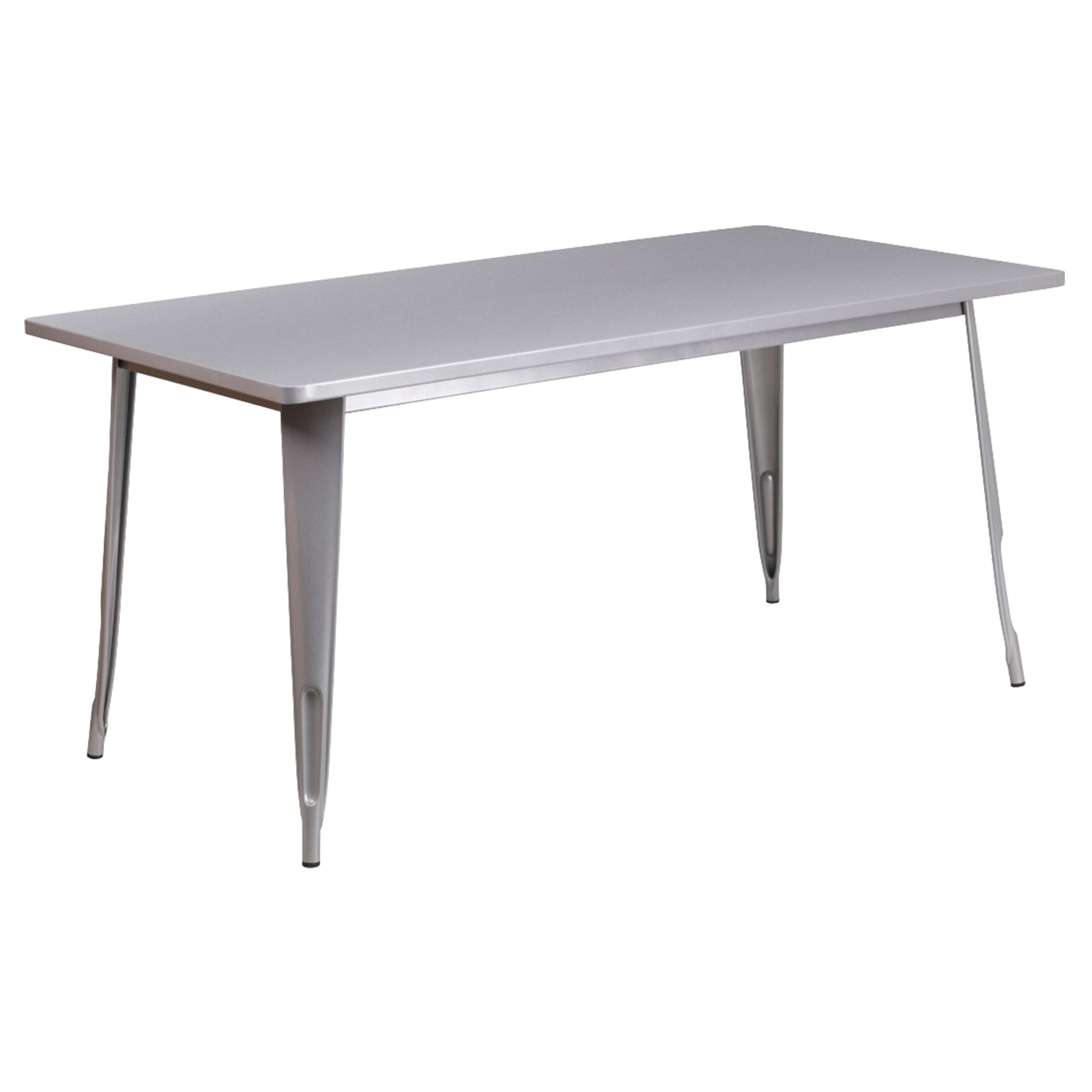 Rectangular Metal Table - Silver | DCG Stores