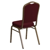 Hercules Series Stacking Banquet Chair - Crown Back, Burgundy, Gold - FLSH-FD-C01-ALLGOLD-3169-GG