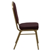 Hercules Series Stacking Banquet Chair - Crown Back, Burgundy Pattern, Gold - FLSH-FD-C01-ALLGOLD-EFE1679-GG