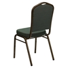 Hercules Series Stacking Banquet Chair - Crown Back, Green, Gold Vein - FLSH-FD-C01-GOLDVEIN-0640-GG