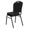 Hercules Series Stacking Banquet Chair - Crown Back, Black Patterned - FLSH-FD-C01-GOLDVEIN-S0806-GG