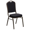 Hercules Series Stacking Banquet Chair - Crown Back, Black Patterned - FLSH-FD-C01-GOLDVEIN-S0806-GG