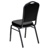 Hercules Series Stacking Banquet Chair - Crown Back, Silver Vein, Black - FLSH-FD-C01-SILVERVEIN-BK-VY-GG