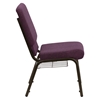 Hercules Series 18.5" Fabric Church Chair - Rack, Plum - FLSH-FD-CH02185-GV-005-BAS-GG