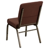 Hercules Series 18.5" Fabric Stacking Church Chair - Brown - FLSH-FD-CH02185-GV-10355-GG