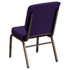 Hercules Series 18.5" Royal Fabric Stacking Church Chair - Purple - FLSH-FD-CH02185-GV-ROY-GG