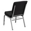 Hercules Series 18.5" Patterned Fabric Church Chair - Rack, Black - FLSH-FD-CH02185-SV-JP02-BAS-GG