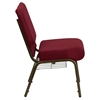 Hercules Series 21" Extra Wide Fabric Church Chair - Rack, Burgundy - FLSH-FD-CH0221-4-GV-3169-BAS-GG