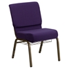 Hercules Series 21" Extra Wide Fabric Church Chair - Rack, Royal Purple - FLSH-FD-CH0221-4-GV-ROY-BAS-GG