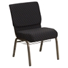 Hercules Series 21" Extra Wide Fabric Church Chair - Rack, Black - FLSH-FD-CH0221-4-GV-S0806-BAS-GG