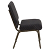 Hercules Series 21" Extra Wide Fabric Stacking Church Chair - Black - FLSH-FD-CH0221-4-GV-S0806-GG