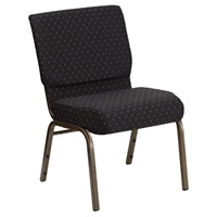 Hercules Series 21" Extra Wide Fabric Stacking Church Chair - Black