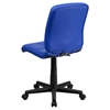 Quilted Faux Leather Task Chair - Mid Back, Swivel, Blue - FLSH-GO-1691-1-BLUE-GG