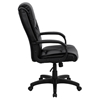 Executive Swivel Office Chair - Oversized Headrest, High Back, Black Leather - FLSH-GO-5301BSPEC-CH-BK-LEA-GG