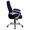 Executive Swivel Office Chair - High Back, Navy Blue Microfiber - FLSH-GO-725-NVY-GG