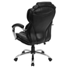 High Back Executive Swivel Office Chair - Black Leather - FLSH-GO-908A-BK-GG