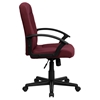 Executive Swivel Office Chair - Mid Back, Nylon Arms, Burgundy - FLSH-GO-ST-6-BY-GG