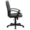Executive Swivel Office Chair - Mid Back, Nylon Arms, Gray - FLSH-GO-ST-6-GY-GG