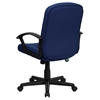 Executive Swivel Office Chair - Mid Back, Nylon Arms, Navy - FLSH-GO-ST-6-NVY-GG