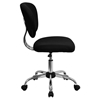 Mesh Swivel Task Chair - Mid Back, Black, Chrome Base - FLSH-H-2376-F-BK-GG
