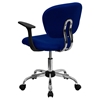 Mesh Swivel Task Chair - Mid Back, with Arms, Blue - FLSH-H-2376-F-BLUE-ARMS-GG