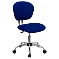 Mesh Swivel Task Chair - Mid Back, Blue