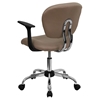 Mesh Swivel Task Chair - Mid Back, with Arms, Brown - FLSH-H-2376-F-COF-ARMS-GG