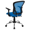 Swivel Task Chair - Mid Back, Blue Mesh - FLSH-H-8369F-BL-GG
