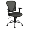 Swivel Task Chair - Mid Back, Dark Gray Mesh - FLSH-H-8369F-DK-GY-GG