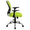 Swivel Task Chair - Mid Back, Green Mesh - FLSH-H-8369F-GN-GG