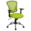 Swivel Task Chair - Mid Back, Green Mesh - FLSH-H-8369F-GN-GG