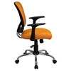 Swivel Task Chair - Mid Back, Orange Mesh - FLSH-H-8369F-ORG-GG