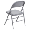 Hercules Series Metal Folding Chair - Triple Braced, Double Hinged, Gray - FLSH-HF3-MC-309AS-GY-GG