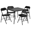5 Pieces Folding Card Table and Chair Set - Black - FLSH-JB-1-GG