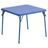 Kid Colorful 3 Pieces Folding Table Set - Blue, Red and Yellow - FLSH-JB-10-CARD-GG