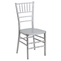 Hercules Premium Series Resin Chiavari Chair - Stacking, Silver