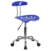 Vibrant Task Chair - Tractor Seat, Nautical Blue and Chrome