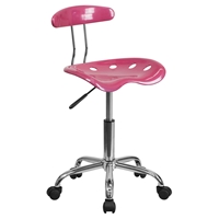 Vibrant Task Chair - Tractor Seat, Pink and Chrome