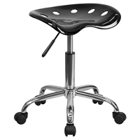 Vibrant Tractor Seat Stool - Black and Chrome