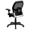 Super Mesh Executive Office Chair - Mid Back, Swivel, Black - FLSH-LF-W42B-L-GG