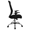 Mesh Executive Swivel Office Chair - High Back, Padded Seat, Black - FLSH-LF-W952-GG