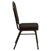 Hercules Series Banquet Chair - Crown Back, Brown, Gold Vein Frame - FLSH-NG-C01-BROWN-GV-GG