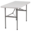 24" x 48" Granite Folding Table - Plastic, White - FLSH-RB-2448-GG