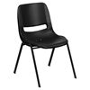 Hercules Series 12" Shell Stack Chair - Black - FLSH-RUT-12-PDR-BLACK-GG