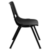 Hercules Series 14" Shell Stack Chair - Black - FLSH-RUT-14-PDR-BLACK-GG