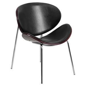 Bentwood Chair - Black Leather, Mahogany 