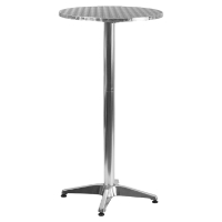 25.5" Round Bar Table - Aluminum, Folding